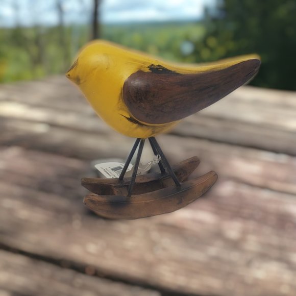 Resin Rocking Bird by Transpac - Goldfinch, Warbler, Western Tanager NWT - Picture 7 of 7